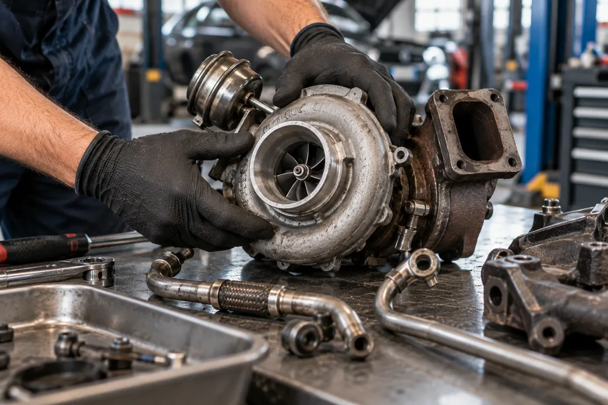 Wymiana turbosprężarki — zdjęcie poglądowe